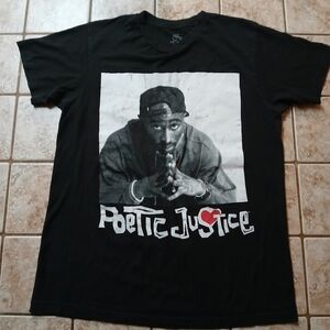 #0203 Boys Philcos Poetic Justice Black T-Pac T-Shirt Size Medium 100% Cotton